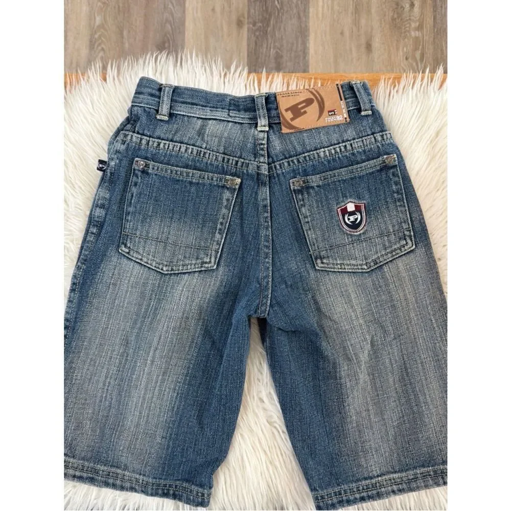 Phat Farm Women’s Washed Blue Denim Shorts Size 6